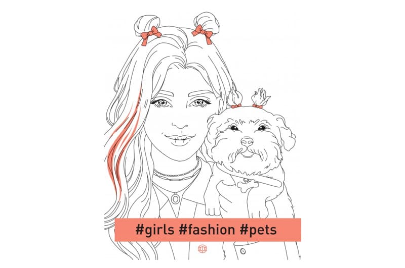 Розмальовка Жорж  #girls#fashion#pets