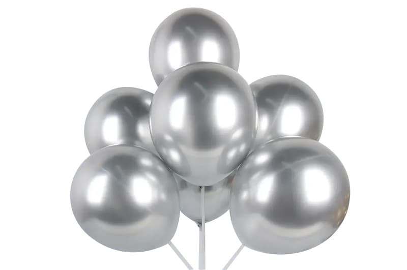 Латексна кулька срібна (silver) хром 12" 15145 (30 см.) 50шт.