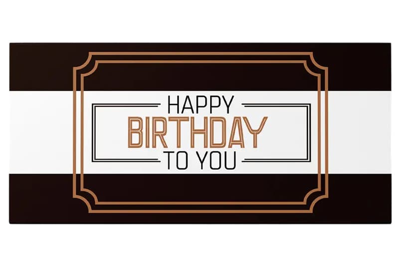Подарунковий конверт 12994"Happy Birthday to you" коричневий 1шт. Твоя Забава