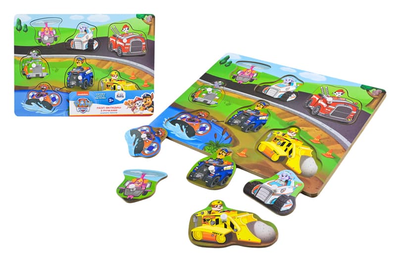 Дерев'яна іграшка KidsHits Paw Patrol KH20/058 пазли-вкладиші 30*22*1,5 см
