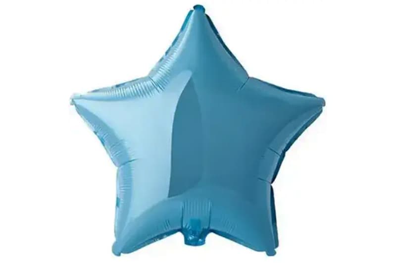 Фольгована кулька 01688 "Зірка" блакитна металік 18"(45см) 1шт.