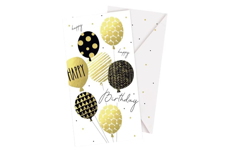 Подарунковий конверт 'Happy Birthday' повітряні кульки 03465