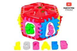 Сортер шестикутний з тваринками і буквами KW-50-003 KinderWay