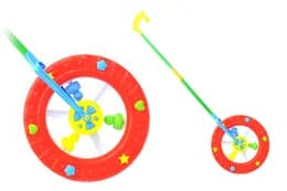 Каталка 9905 "Колесо" з ручкою, в кульку р.23x23x7 см YG Toys