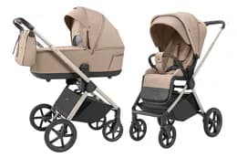 Коляска універсальна CRL-6527 "Ultra" Floral Beige 2в1 CARRELLO