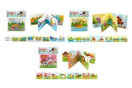 Іграшка для купання A531 / 532/533 книжки 3 види, вчимо назви тварин і транспорту, в пакеті 12,5 *