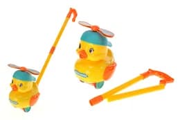 Каталка 198-29 "Каченя" з ручкою р.21x18x19 см YG Toys