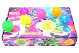 М'яч їжачок 3388P зі світлом, в коробці 24 шт. р.6x6x6 см YG Toys