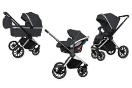 Коляска універсальна CARRELLO Optima CRL-6504 (3in1) Platinum Grey