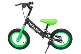 Велобіг Take&Ride RB-50 Pro з тормозами і лапкою чорно-салатовий