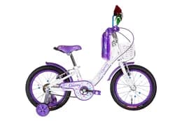 Велосипед ST 16" FORMULA CHERRY білий з фіолетовим, з крилом ST, з корзиною OPS-FRK-16-170
