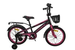 Велосипед дитячий 2-х колісний 16'' 241807 Like2bike Dark Rider, чорно-рожевий, рама сталь, з дзвінком