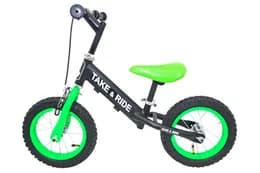 Велобіг Take&Ride RB-50 Lux з тормозами чорно-салатовий