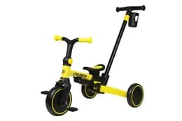 Триколісний біговел 3 в 1 Maraton Tri-cycle Cruiser Milano 001 yellow з батьківською ручкою