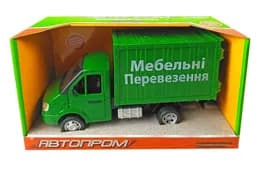 Машина батар. 7660-1 АВТОПРОМ Мебельнi перевезення,1:27, світло, звук , відкриваються двері, в коро