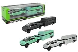 Машина AP74227 TESLA pickup truck trailer rv батарейки, світло, звук, відкриваються двері, р.19.5x9x9 см АВТОПРОМ