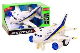 Літак 7911AB "АВТОПРОМ"1:160, 2 види, на батар.: світло і звук, в коробці 26*18,5*16 см