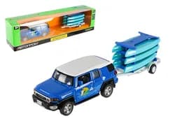 Машина металева+прицеп 43007TR  1:43 Toyota FJ, відкриваються двері, в коробці 28x8x6,5 см АВТОПРОМ