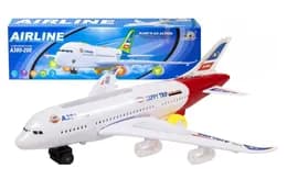 Літак музичний зі світлом в коробці A380-200 р.31*8,5*6,5см.