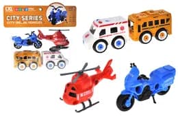 Набір транспорту конструктор CXL900-117 в кульку 4 шт. р.31x6,9x28 см YG Toys