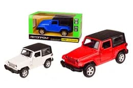 Машина метал 4307 "АВТОПРОМ", 1:42 JEEP WRANGLER, 3 кольори, відкр.двері, в кор. 14,5 * 6,5 * 7см