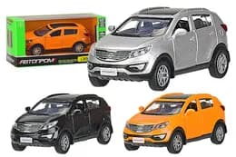 Машина металева 4341 "АВТОПРОМ",1:39 KIA SPORTAGE R, 3 кольори, відкриваються двері, в коробці 14,5