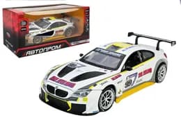 Машина металева "АВТОПРОМ" 68278A(W) 1:24 BMW M6 GT3, батарейка, світло, звук, відкриваються двері, кор. 24,5*12см