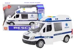 Машина "Поліція" інерційна, озвучена, зі світлом, в коробці WY590B р.27,5*12*17см