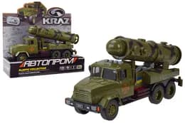 Військова техніка "Автопром" КРАЗ KR-2202-02, на  батарейках, світло , звук, в коробці р. 32,5*19*12 см
