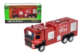 Машина металева "Автопром" 67392 1:72 Volvo Fire Engine, рухомі елементи, в коробці р. 13.5*7*5 см.