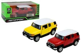Машина металева 68304 1:32 Toyota FJ Cruiser, на батарейки, світло, звук, відкриваються двері, коробка 18x9x7 см АВТОПРОМ