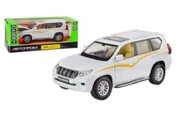 Машина металева 68270A(W) 1:24 "Land Cruiser Prado" на батарейках, світло, звук, відкриваються двері, капот, багажник, коробка 24,5x12x10 см АВТОПРОМ
