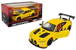 Машина металева АВТОПРОМ 68277A 1:24 "BMW M4 GT3", на батарейки, світло, звук, відкриваються двері, капот, багажник, в коробці 24,5*12*10 см.