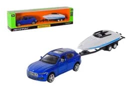 Машинка металева + причіп АВТОПРОМ 43006TR 1:43 Maserati, відкриваються двері, короб р. 28*8*6,5 см