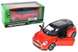 Машина металева 68740(O) 1:28 MINI COOPER, на батарейки, світло, звук, відкриваються двері, коробка 18x9x8 см АВТОПРОМ