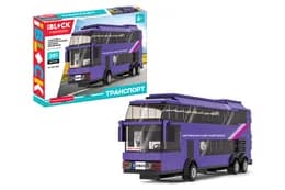 Конструктор PL-921-382 ТРАНСПОРТ Туристичний автобус 381 деталь, інструкція та наліпки,в коробці 37,5x25,5x6смIBLOCK