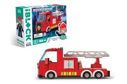 Конструктор Kids hits IBLOCK JUNIOR KH17/001/3 186 деталей Пожежна машина, коробка 24*16*6 см