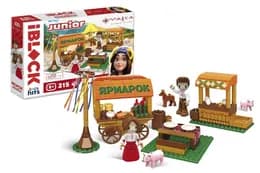 Конструктор PL-921-522 JUNIOR МАВКА, 215 деталей, 2 фігурки, наліпки, татуювання, в коробці 37,5x26x6см Kids hits IBLOCK