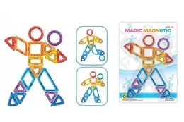 Конструктор магнітний MAGIC MAGNETIC JH8601-3 17 деталей, планшет 28,5*0,5*20,5 см