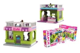 Конструктор KH08/003/4 IBLOCK JUNIOR Кафе, 222 деталей, 2 фігурки  у коробці 32x21,5x5см Kids hits
