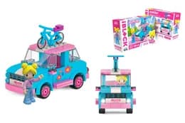 Конструктор Kids hits IBLOCK JUNIOR  KH08/002/4, Дівчатка, Спорт Тур Міський автомобіль,173 дет,компл. фігур, інстр., наліпки,короб. 24*16*6
