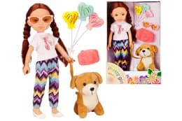 Лялька LS1303 "Pretty Girl" з домашнім улюбленцем в коробці р.34x23x10,2см YG Toys