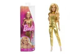 Лялька Barbie HRH19 "Модниця" в золотистому комбінезоні BARBIE FASHION AND BEAUTY