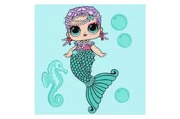 Набір для розпису по номерах 40x40 см KHO6262 "L.O.L. Mermaids Merbaby" Ideyka