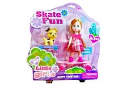 Лялька "Mini doll" на скейті на блістері 63020 р.29x30x8см