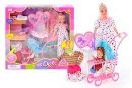 Лялька Defa Lucy (вагітна, з візочком та одягом) 8049