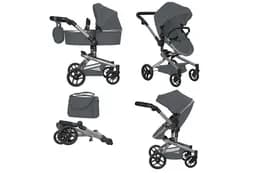 Візок для ляльки 2в1 FORTUNA 9695 GREY з сумкою метал.кор.54.5*14.5*38.5 CARRELLO