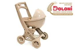 Візочок для ляльок 0121/02eco з люлькою Eco Beige DOLONI