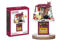 Кухня 922-121 з посудом батар.муз.світ.пар.тече вода кор.60*9*46