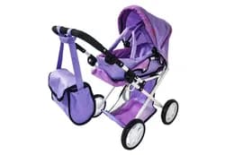Візок для ляльки CARRELLO UNICO 9346 PURPLE з сумкою метал.кор.45*15*36,5